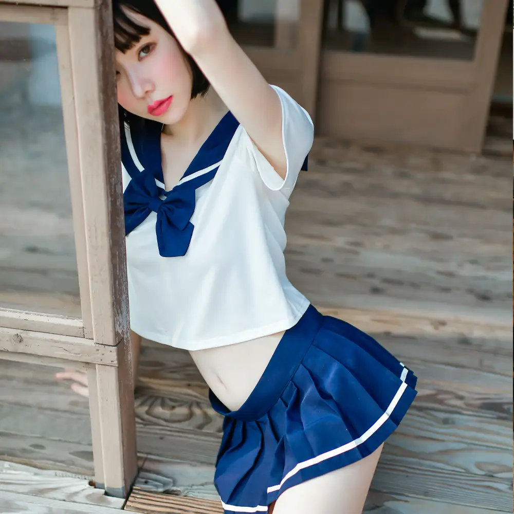【流行E線】水手服 性感學生服 短袖上衣迷你裙水手制服角色扮演表演服(MA7279)
